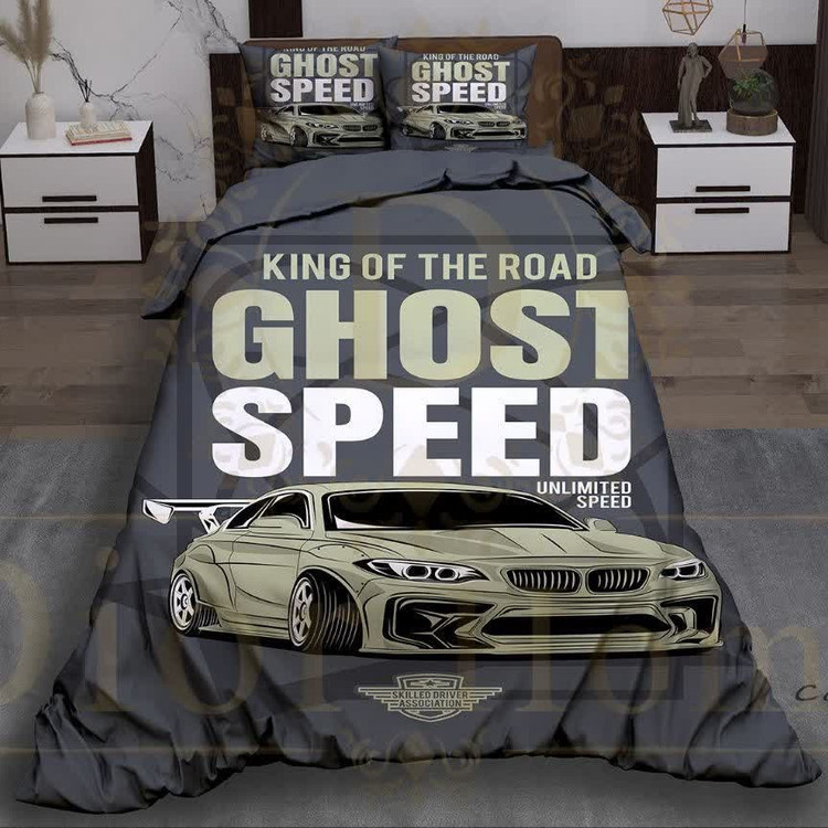 ست رو تختی تک نفره سه بعدی طرح خودرو Speed توسی