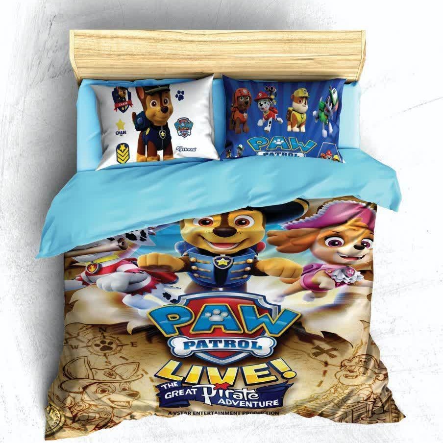 ست رو تختی تک نفره سه بعدی کودک پسرانه PAW Patrol