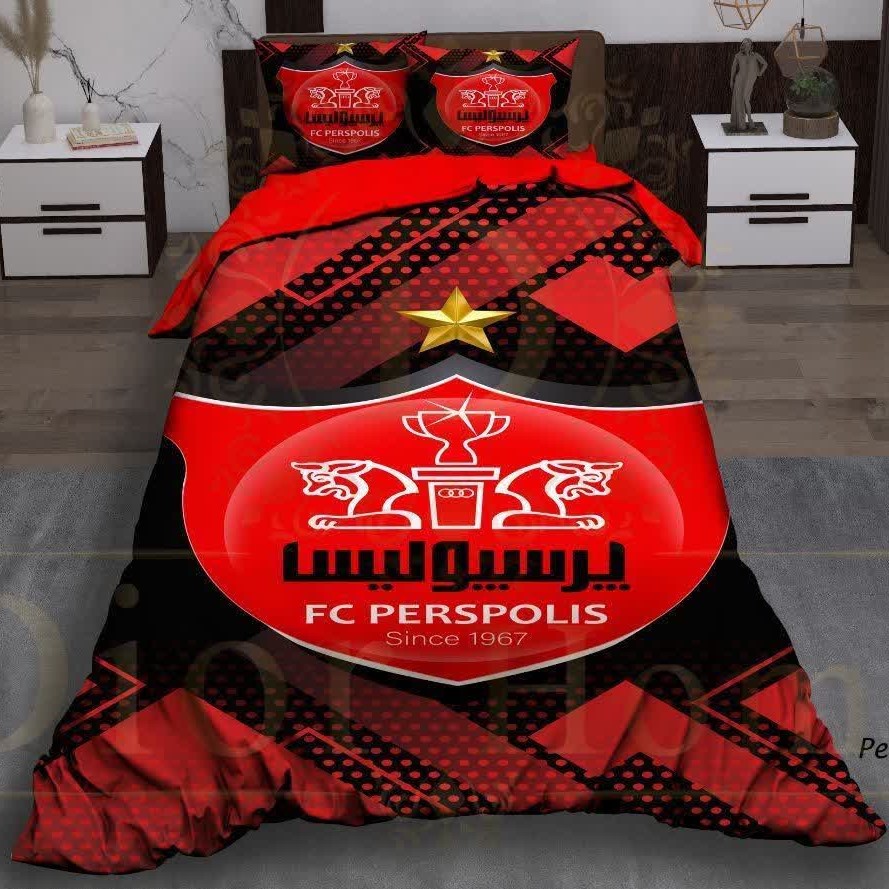 ست رو تختی تک نفره سه بعدی پرسپولیس